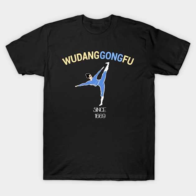 Wudang Kung Fu Kick T-Shirt by ILYOart